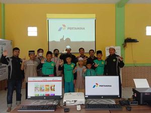 Dorong Literasi Digital, Pertamina Donasi Alat Multimedia ke Pesantren