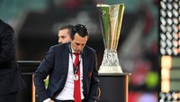 Tapi pernah pula Emery gagal menjamah trofi Liga Europa, ketika melatih Arsenal. Timnya kalah dari Chelsea di final 2019. (Foto: Getty Images/Michael Regan)