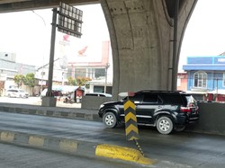 Rambu Pembatas di Jl Cilincing Raya Diharap Bisa Kurangi Kecelakaan