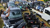 Penampakan Ratusan Kendaraan Bodong yang Diamankan di Pati