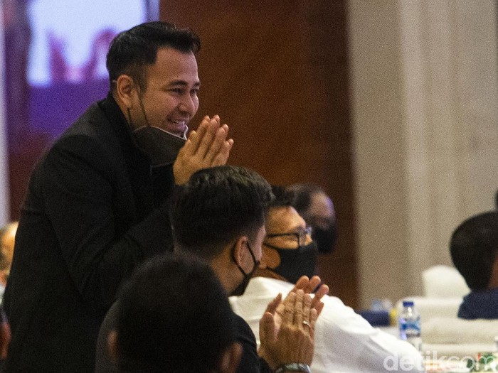 PSSI menggelar Kongres Tahunan di Hotel Raffles, Jakarta, Sabtu (29/5/2021). Raffi Ahmad dan Kaesang Pangarep hadir dalam kongres tersebut.