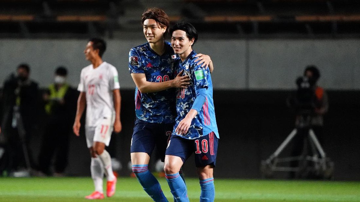 Timnas Jepang membantai Myanmar di kualifikasi Piala Dunia 2022. (Foto: Getty Images/Koji Watanabe)