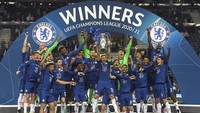 Final Liga Champions 2020/2021 mempertemukan dua wakil Premier League, Man City vs Chelsea. Pertandingan digelar di Stadion do Dragao, Portugal, Minggu (30/5/2021). Pierre Philippe Marcou/Pool via AP.