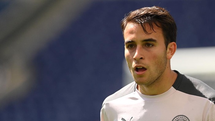 PORTO, PORTUGAL - MAY 28: Eric Garcia of Manchester City looks on during the Manchester City FC Training Session ahead of the UEFA Champions League Final between Manchester City FC and Chelsea FC at Estadio do Dragao on May 28, 2021 in Porto, Portugal. (Photo by David Ramos/Getty Images)