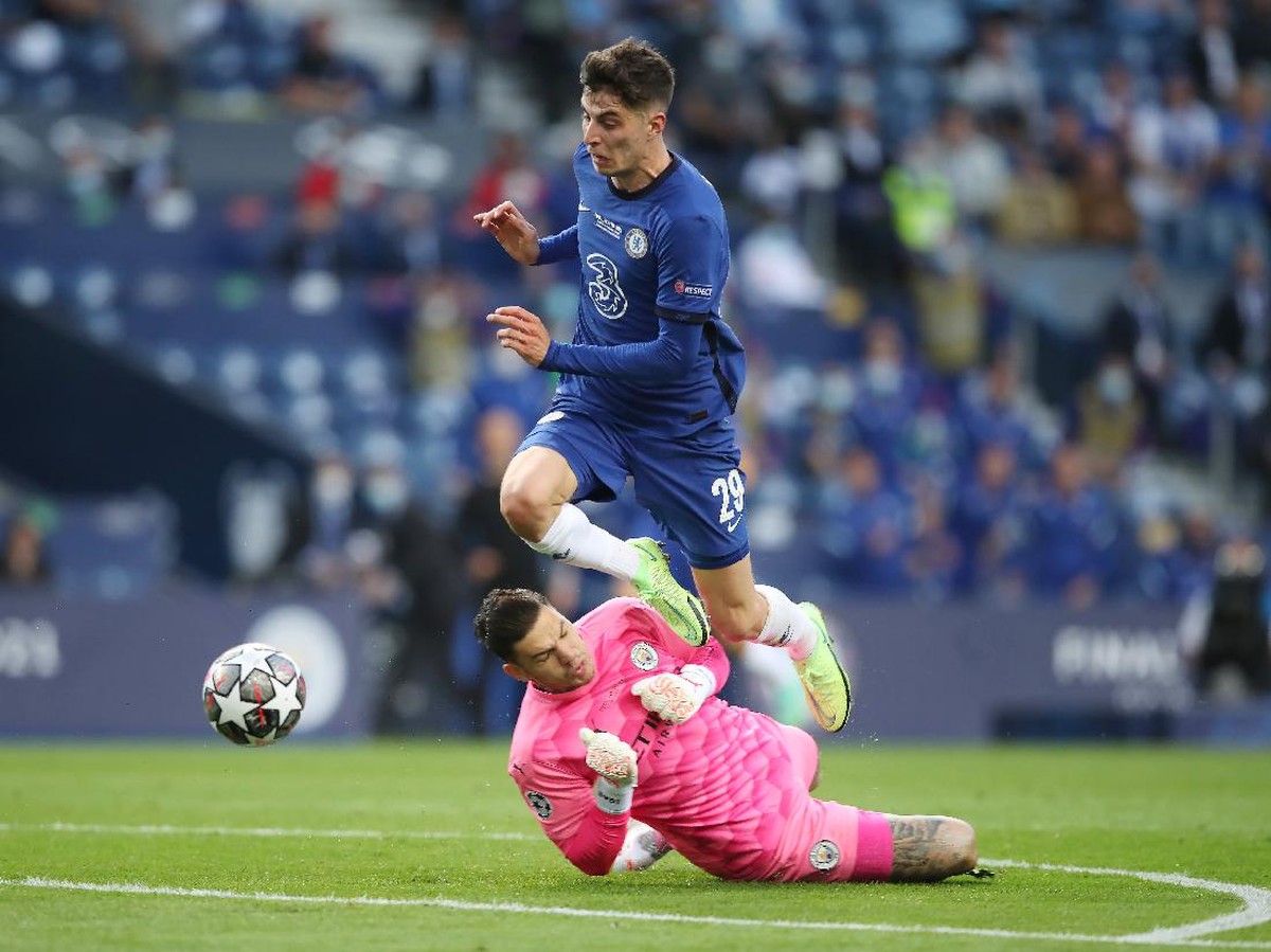 Momen Kai Havertz bikin gol di final Liga Champions. (Foto: Jose Coelho/Getty Images - Pool)