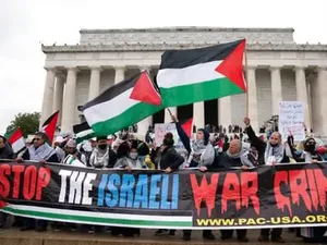 Massa Pro Palestina di Washington Minta AS Hentikan Bantuan ke Israel!