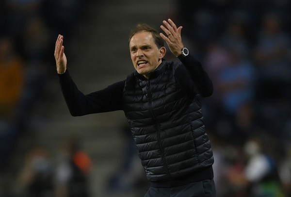 PORTO, PORTUGAL - MAY 29: Thomas Tuchel, Manager of Chelsea reacts during the UEFA Champions League Final between Manchester City and Chelsea FC at Estadio do Dragao on May 29, 2021 in Porto, Portugal. (Photo by David Ramos/Getty Images)