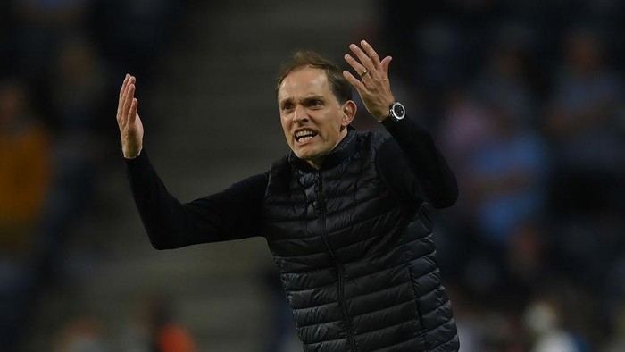 PORTO, PORTUGAL - MAY 29: Thomas Tuchel, Manager of Chelsea reacts during the UEFA Champions League Final between Manchester City and Chelsea FC at Estadio do Dragao on May 29, 2021 in Porto, Portugal. (Photo by David Ramos/Getty Images)
