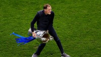Mereka adalah Thomas Tuchel, Graham Potter, Bruno Saltor (caretaker), Frank Lampard dan Mauricio Pochettino. Selepas Tuchel yang bawa The Blues raih titel Liga Champions, Piala Super Eropa, dan Piala Dunia Antarklub, penerusnya gagal raih trofi (Getty Images)