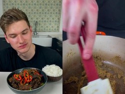 Unggah Tutorial Masak Rendang di TikTok, Bule Ini Mendadak Viral!