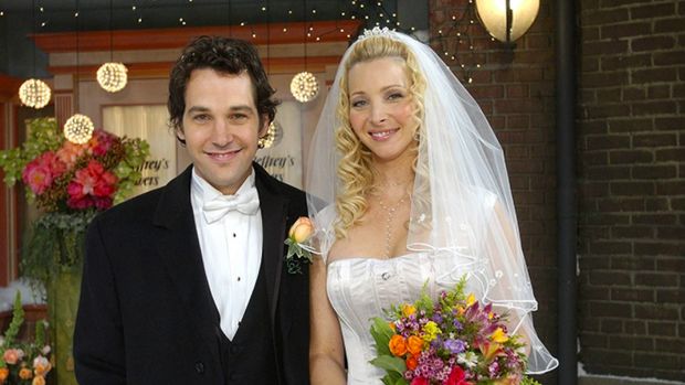 Paul Rudd dan Lisa Kudrow di Friends