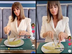 Tuai Kontroversi, Pakar Etiket Ini Makan Pisang Pakai Pisau dan Garpu!