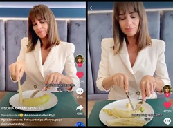 Tuai Kontroversi, Pakar Etiket Ini Makan Pisang Pakai Pisau dan Garpu!