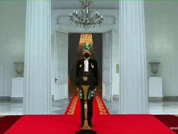 Berbaju Adat Tanah Bumbu, Jokowi Pimpin Upacara Hari Lahir Pancasila