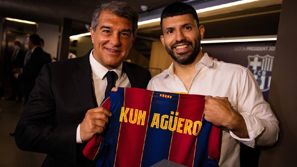 Sergio Aguero resmi bergabung di Barcelona. (Foto: dok. Barcelona)