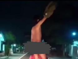 Pemuda Bugil di Atas Motor di Klaten, Polisi Turun Tangan