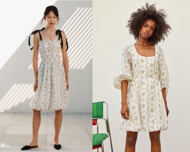 Foto: www2.hm.com Koleksi dress H&M x Brock yang penuh motif bunga.