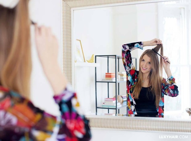 Foto: luxyhair.com Sasak bagian akar rambut.