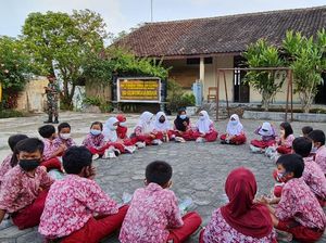 Miris! SD di Gunungkidul Gelar Sekolah Tatap Muka Gegara Sulit Sinyal