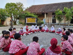 Miris! SD di Gunungkidul Gelar Sekolah Tatap Muka Gegara Sulit Sinyal