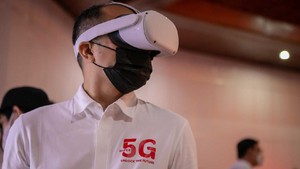 Aksi Uji Coba Kemampuan Jaringan 5G di Solo