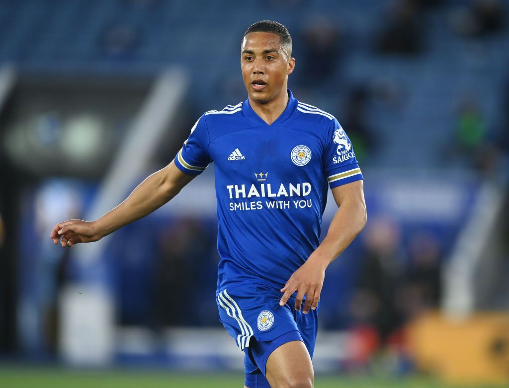 NEWCASTLE UPON TYNE, ENGLAND - JANUARY 03: Youri Tielemans of Leicester City celebrates after scoring their sides second goal during the Premier League match between Newcastle United and Leicester City at St. James Park on January 03, 2021 in Newcastle upon Tyne, England. The match will be played without fans, behind closed doors as a Covid-19 precaution. (Photo by Michael Regan/Getty Images)