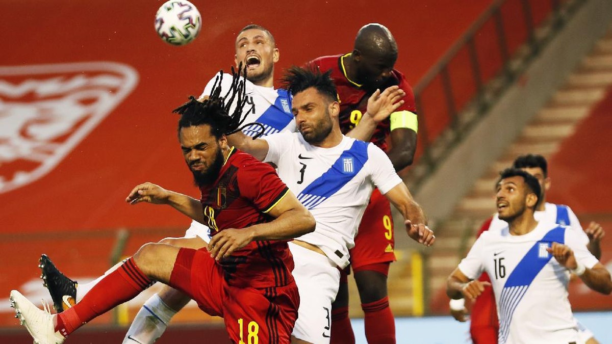 Laga Uji Coba: Belgia Ditahan Yunani 1-1. (Foto: AP/Francisco Seco)