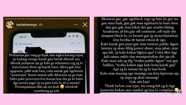 Permintaan Maaf Rachel Vennya | source : instagram.com/rachelvennya