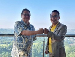 Jejak Pertemuan Ridwan Kamil dengan Ketum Golkar Airlangga Hartarto