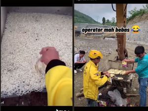 Nyleneh! Kuli Proyek Masak Mie Instan Pakai Alat Pengeruk Tanah Nyleneh! Kuli Proyek Masak Mie Instan Pakai Alat Pengeruk Tanah