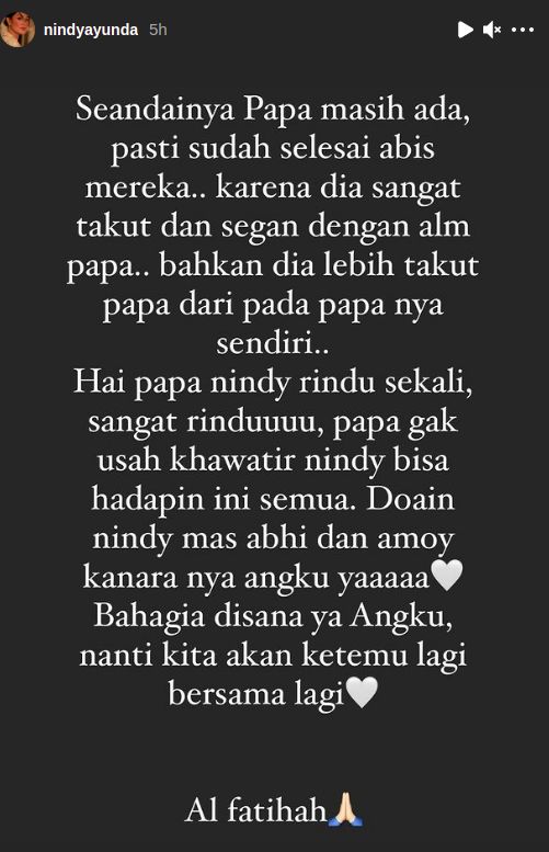 Insta Stories Nindy Ayunda