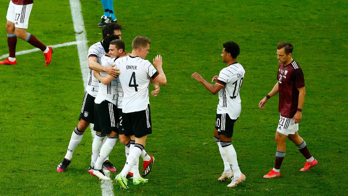 Jerman libas Latvia 7-1 di laga uji coba terakhir jelang Piala Eropa 2020. (Foto: Getty Images/Pool)