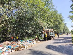 Tumpukan Sampah Mengular di Asahan Tiap Sore Diangkut, Pagi Numpuk Lagi