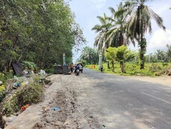 Tumpukan Sampah Mengular di Pinggir Jalanan Asahan Mulai Berkurang