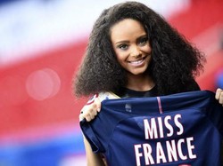Ini salah satu aktivitasnya sebagai Miss France pada 2017 lalu. (Foto: AFP/FRANCK FIFE)