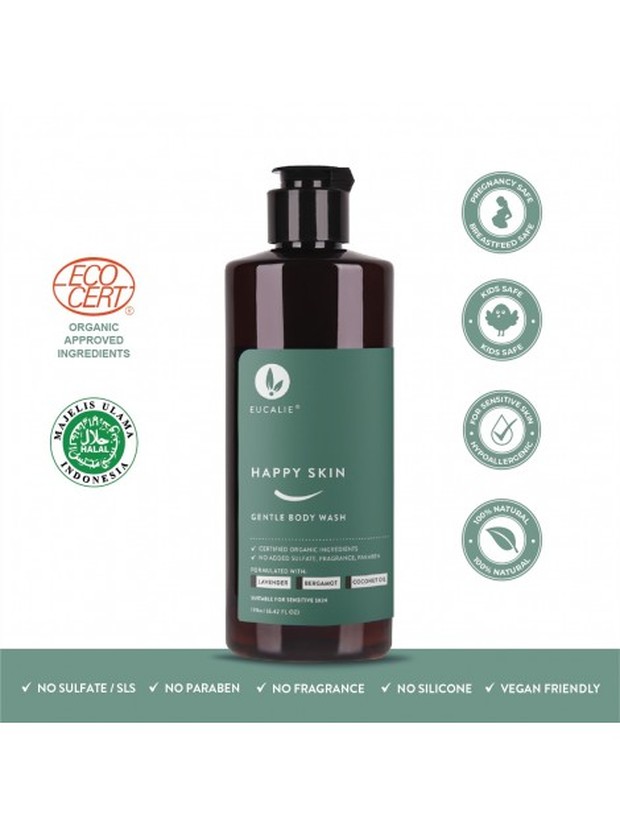 Eucalie Organic Gentle Body Wash - Happy Skin