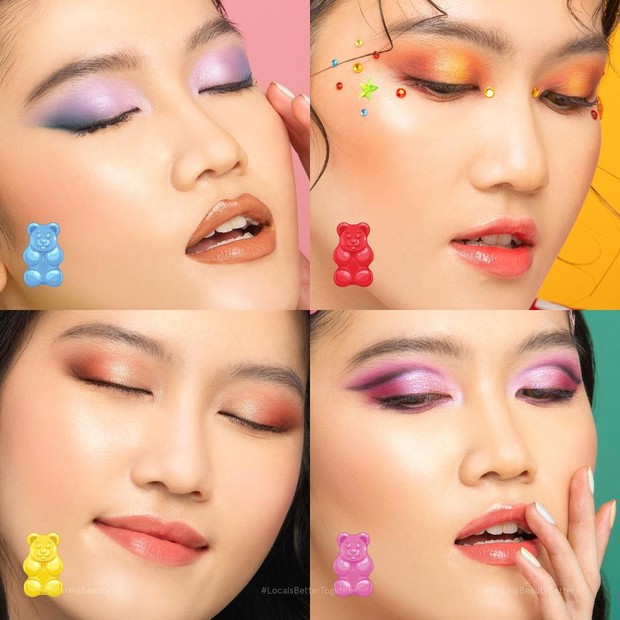 Hasil swatch warna palette / sumber : instagram.com/dearmebeauty