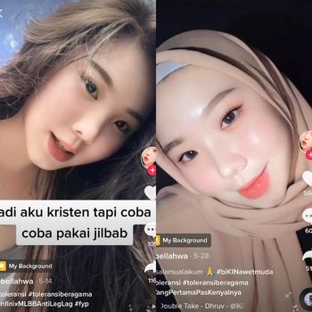 Kisah wanita yang mengaku beragama Kristen dan suka pakai hijab.