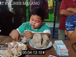 Demi Beli HP, Bocah Ini Nekat Ikut Lomba Makan Bakso