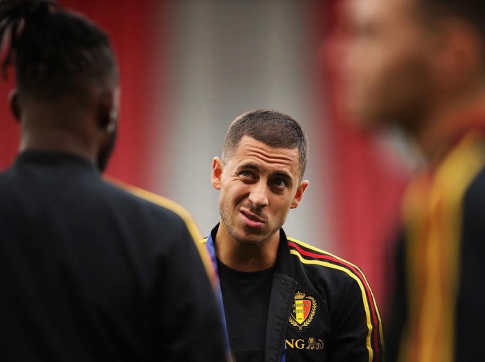 Eden Hazard GLASGOW, SCOTLAND - SEPTEMBER 07: Eden Hazard of Belgium is pictured prior to the International Friendly match between Scotland and Belgium at Hampden Park on September 7, 2018 in Glasgow, United Kingdom. (Photo by Ian MacNicol/Getty Images)