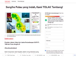 Wabup Sangihe Pernah Tolak Tambang, Muncul Petisi Minta Jokowi Turun Tangan