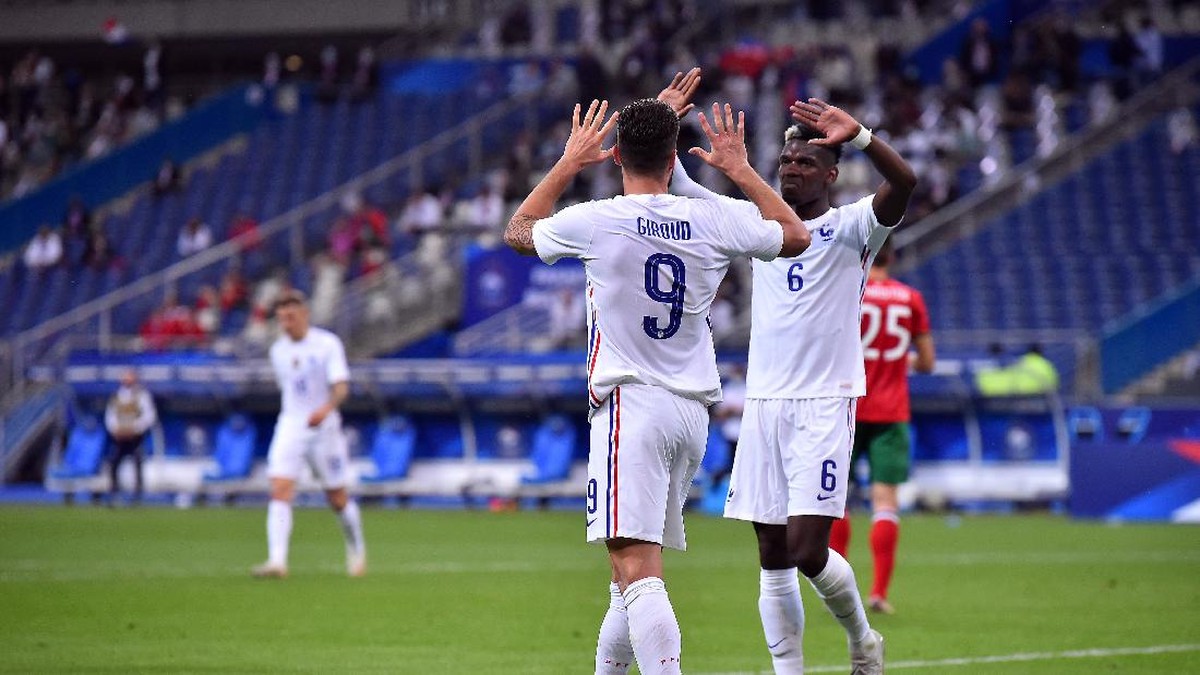 Jawaban Menggelitik Pogba soal Isu Perselisihan Giroud-Mbappe. (Foto: Getty Images/Aurelien Meunier)