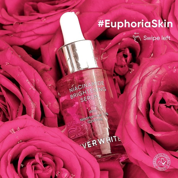 Serum niacinamide yang mampu menghilangkan jerawat dan bekasnya sekaligus membuat kulit lebih halus dan cerah.