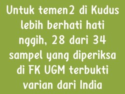 Heboh Pesan Berantai soal Varian Baru Corona di Kudus, Ini Faktanya