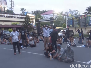 Polisi Jaring 100 Preman yang Kerap Palak Kendaraan di Makassar