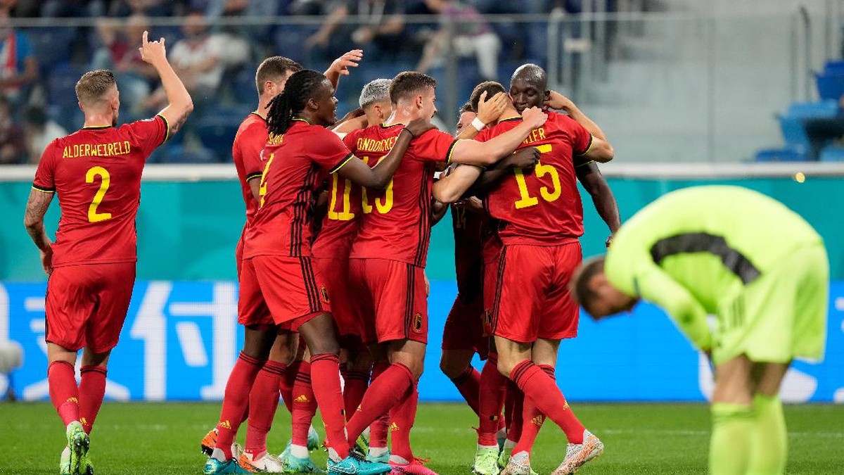 Belgia memimpin 2-0 atas Rusia di babak pertama pertandingan Grup B. (Foto: Getty Images/Dmitri Lovetsky)