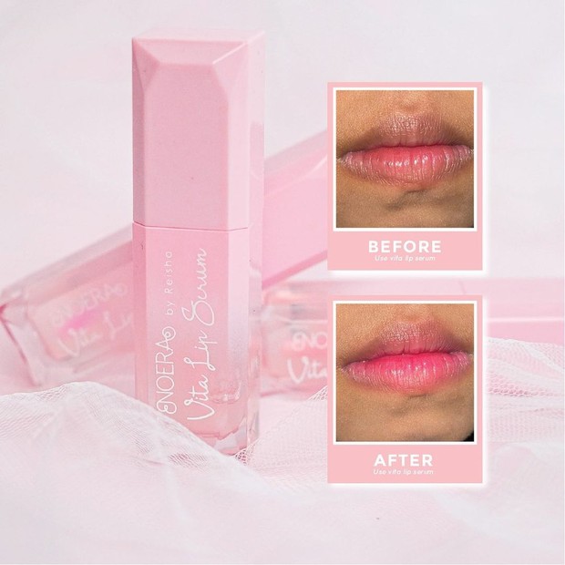 Noera Vita Lip Serum Gel meresap dan menghindrasi bibir