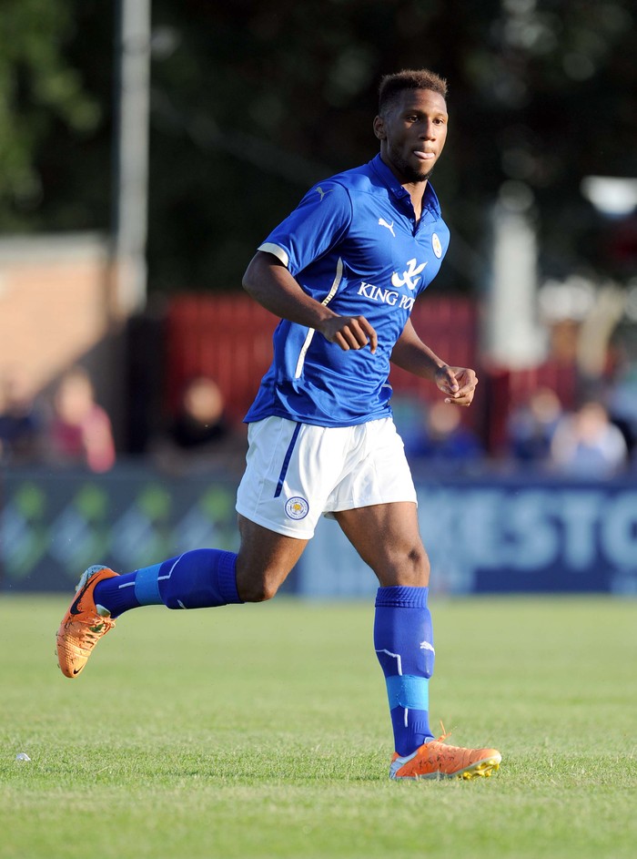 Alie Sesay ILKESTON, ENGLAND - JULY 22: Alie Sesay of Leicester City during the pre season friendly match between Ilkeston and Leicester City at the New Manor Ground on July 22, 2014 in Ilkeston, England. (Photo by Clint Hughes/Getty Images)