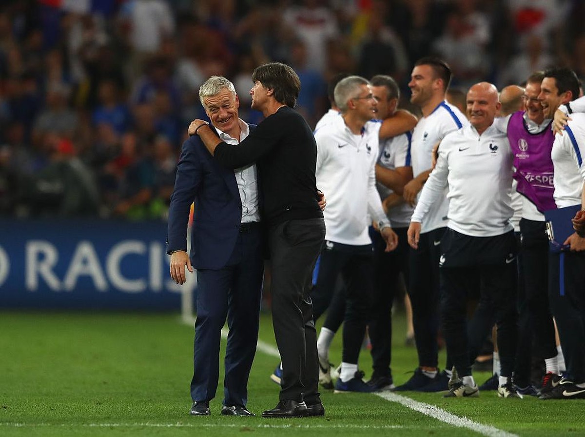 Prancis vs Jerman: Ini rekor Didier Deschamps dengan Joachim Loew. (Foto: Getty Images/Lars Baron)