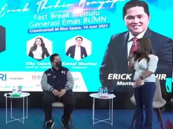 Kiky Saputri Roasting Erick Thohir hingga Colek Wapres, Endingnya Takut Ketawa